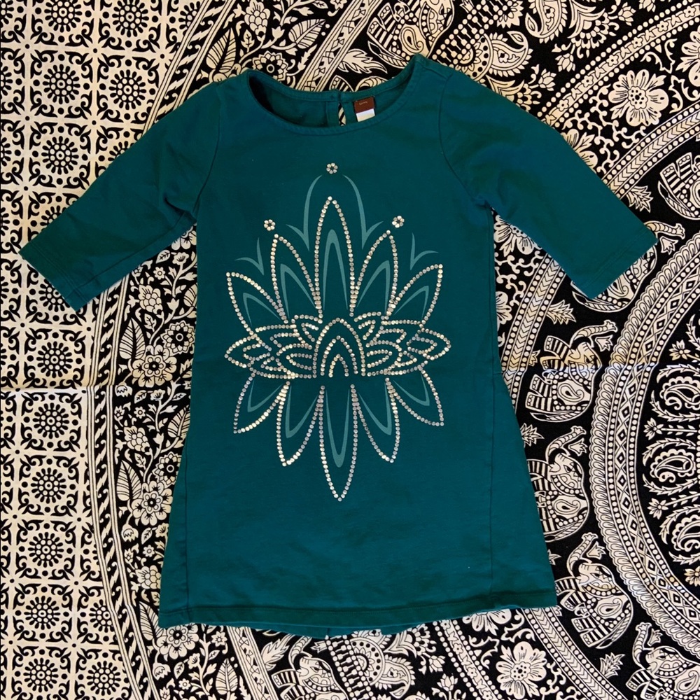 Tea Collection jade lotus flower dress